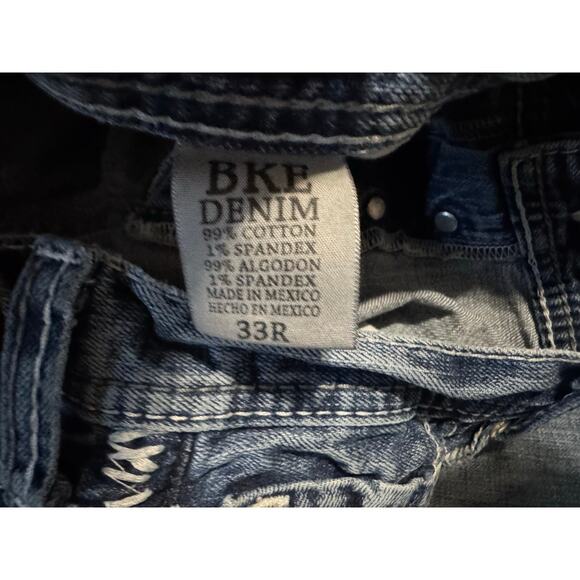 BKE Tyler Straight Jeans Distressed Ripped Size‎ 33R - Picture 9 of 9